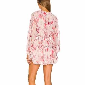 Misa Los Angeles Lorena Dress Pink and Orange Floral Top